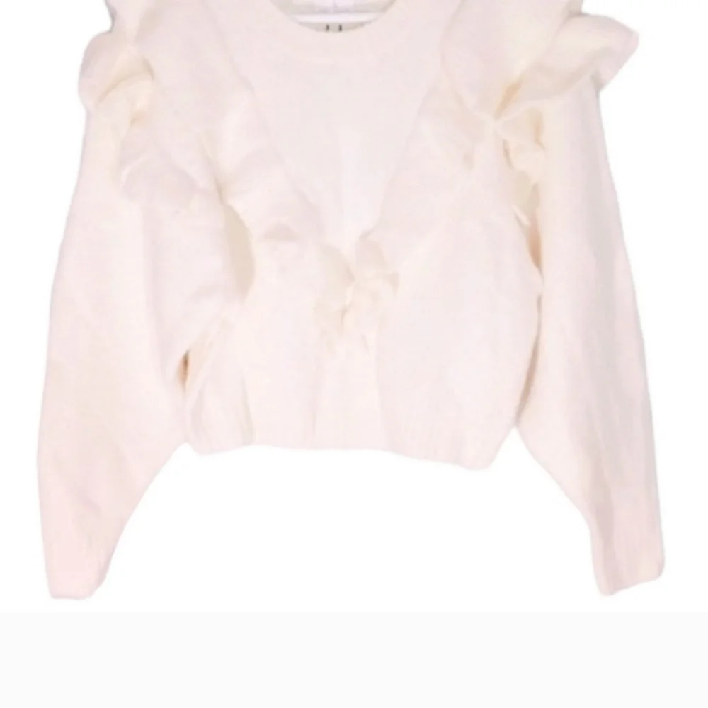Lost + Wander Versace In Mind Knit Ribbed Ruffle Pullover Sweater - Picture 6 of 6